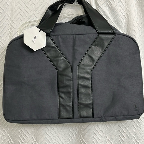 YSL Black and Gray Weekend Duffel Bag - Picture 1 of 5